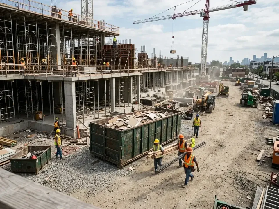 commercial-construction-site-w-002 — frequently asked questions, Low Cost Construction Dumpster Rental in Plainview, MN